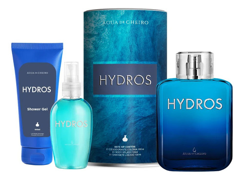 Kit Hydros (deo Côlonia + Body Splash + Sabonete Líquido)