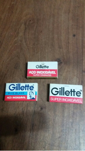 Lote 3 Caixinhas De Gillette Antigas C665