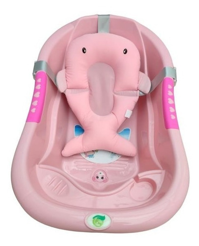 Bañera O Tina Para Bebe Con Cojín En Silicona Ergonomico