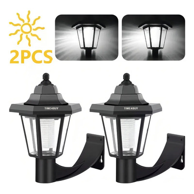 Faroles Solares LED Time4buy Negro Exterior Pared Energía Solar Pack 2 Unidades | MercadoLibre