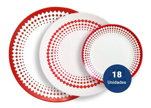 Juego Set X18 Piezas Plato Playo Postre Hondo Arcoroc Adonie