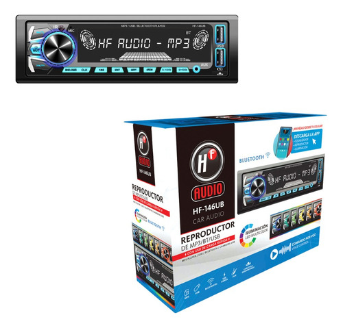 Estéreo Para Auto Con Mp3 Bluetooth Usb Aux Desmontable 