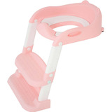 Asiento Entrenador Escalera Inodoro Baño Niño Infantil Color Rosa Liso