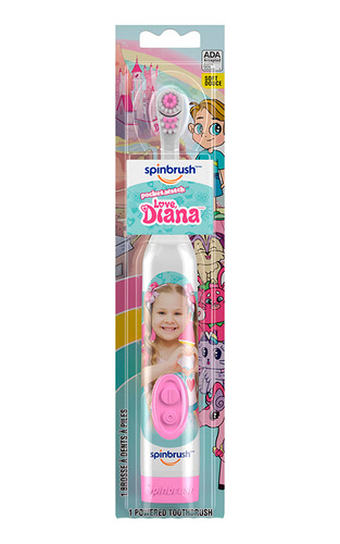 Escova De Dentes Infantil Diana Spinbrush Cerdas Macias 