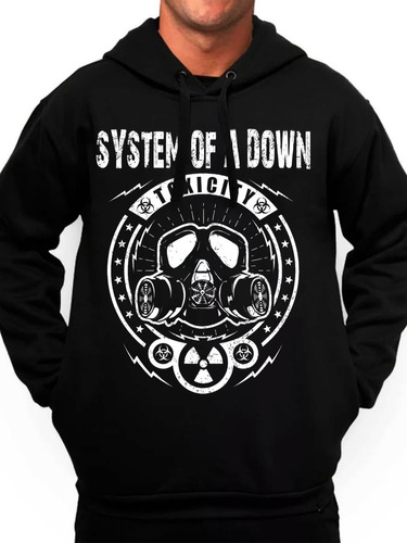 Blusa Moletom System Of A Down Rock Toxicity Bolso Lateral