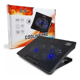 Base Cooler Pad Notebook 14/15/17 Pulgadas 2usb 2 Ventilador