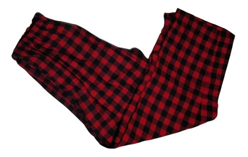 Pantalón Franela A Cuadros Negro/rojo 