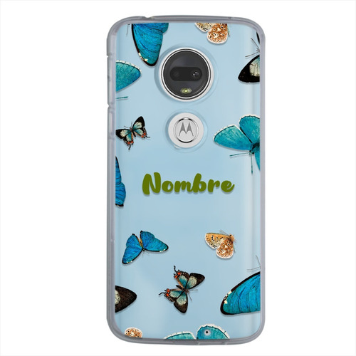 Funda Para Motorola Mariposas Personalizada Con Tu Nombre