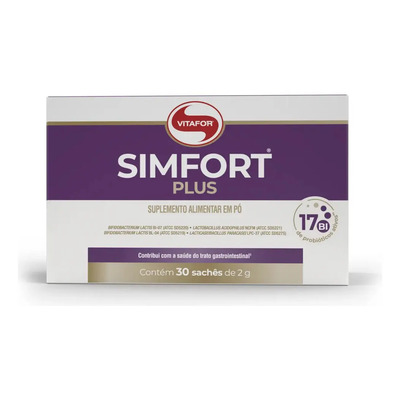 Suplemento Alimentar Em Pó Simfort Plus 30 Saches 2g Vitafor | Frete grátis
