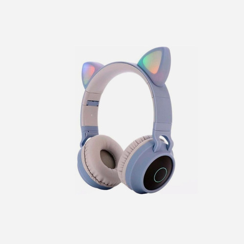 Audífonos Diadema Bluetooth Fm Micro Orejas De Gato Y Luces