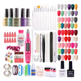 Kit Uñas Semipermanentes Inicial Completo Torno Manicura