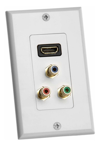 Cmple - Hdmi Con Placa De Pared Combinada De Componente 3rca