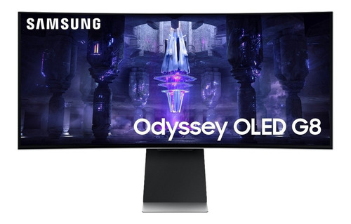 Monitor Gamer Curvo Samsung G8 34'' Oled 175hz 1ms Color Plateado