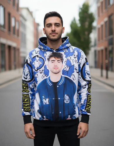 Sudadera Con Gorro Totalmente Subliminada Club Misterio Fede