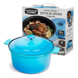 Olla De Horno Holandés Granitestone 4.7l Con Tapa Color Azul Claro