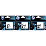 Cartuchos De Tinta Hp 664 Negro Pack X3 Unidades Originales