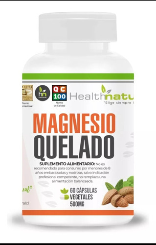 Magnesio Quelado  500mg 60 Capsulas 