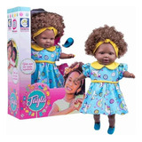 Boneca Negra Bebe Tayla 48cm Vestido Sortido Cotiplas 2881