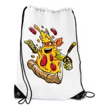 Tula Sport Pizza Tortugas Ninja, Bolsa Deportiva, Mochila Color Blanco