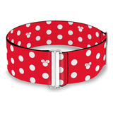 Cinturón Con Hebilla Para Mujer Minnie Mouse Lunares Rojo Bl