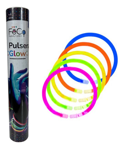 50 Pulsera Flúor Fiesta Neón Tiktok Brillan Oscuridad