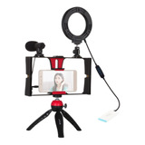 Puluz 4 En 1 Vlogging Live Broadcast Led Selfie Light Smartp