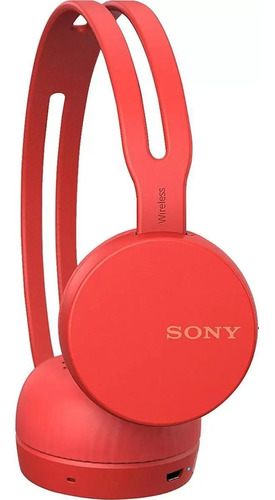 Fone Headset Bluetooth Wireless Sony Wh-ch400 Vermelho