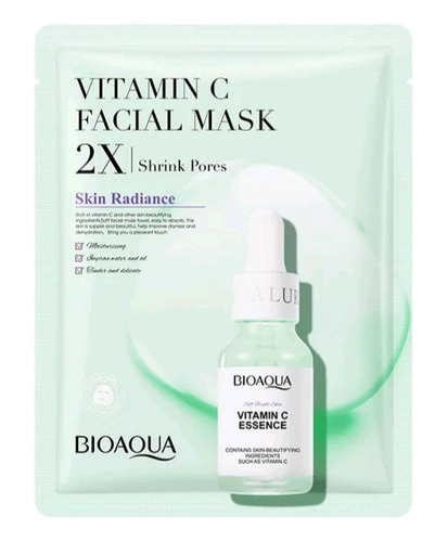 5 Mascarillas Faciales Vitamina C. Bioaqua (2x Shrink Pores)