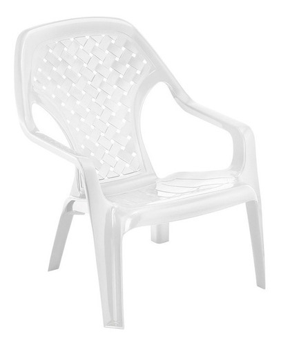 Silla Playera Con Brazos Rimax Color Blanco