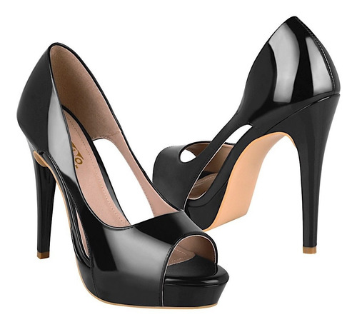 Tacones Dama Stylo 10326 Charol Negro