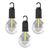 Pack X3 Lámpara Foco Led Recargable Camping Usb Foco