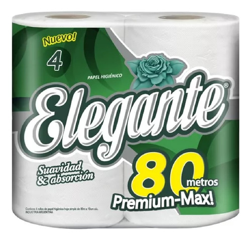 Pack Papel Higienico Elegante Max 80 Mts H.simple X 40 Unid