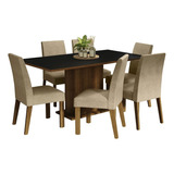 Juego Comedor Mesa Tapa Madera 6 Sillas Renata Madesa M/n/i