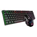 Kit Teclado + Mouse Gamer Multicolor Usb 