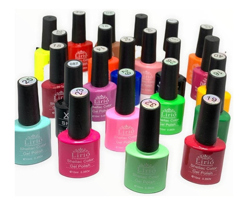 20 Esmaltes Gel Bella Rosa/lirió/d&z 7.5ml Mais Vendidos