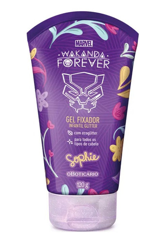 Gel Fixador Com Glitter Sophie Wakanda Forever - 120g