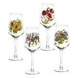 Copas Vino Botanic Garden Set 4 | Ideal Blanco O Tinto