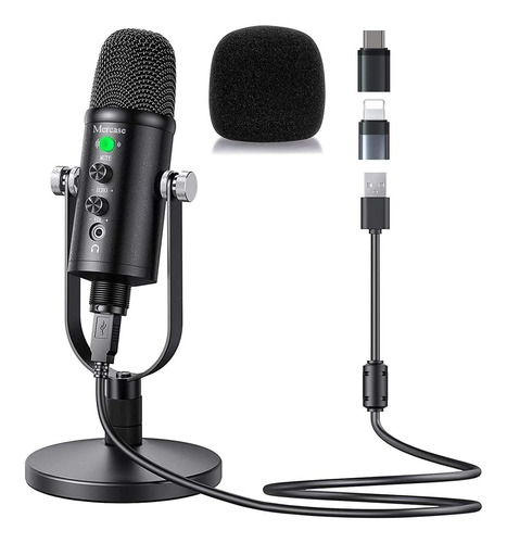 Microfono Usb Mercase | Para Pc, Mac, Ios, Android Y Mas