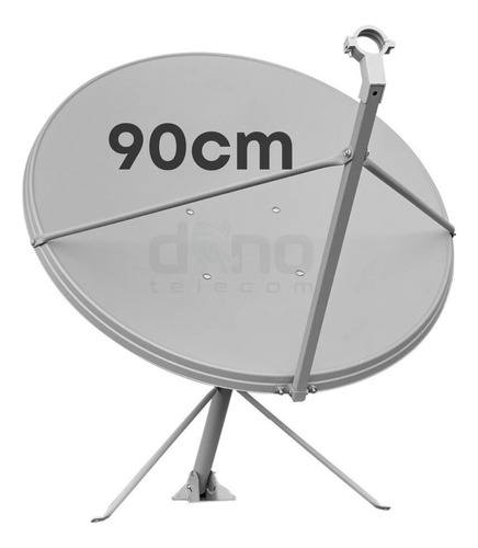 Kit Antena Parabólica Digital Chapa 90cm Banda Ku