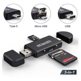 Lector De Tarjetas Sd Y Micro Sd  Adapatador Usb, Tipo C