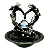 Fuente De Agua Mediana 24cm Amor Pareja San Valentin Deco Zn