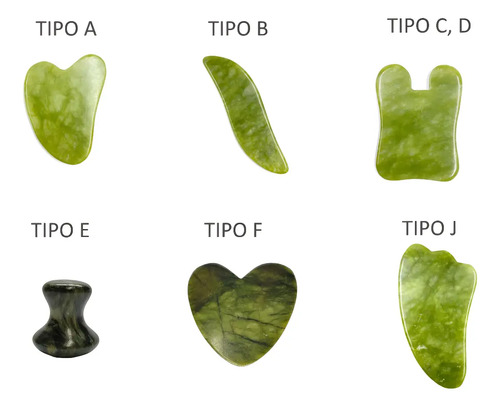 Gua Sha Masajeador Facial 100% Jade Natural Rejuvenece Cuerp | MercadoLibre