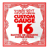 Paquete 6 Pzas Cuerda 3ra Ernie Ball .16 Suelta P/ Guitarra