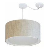 Lustre C/ Desvio De Centro Md-4316 Cupula 55x30 Rustico Bege