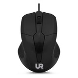 Mouse Ratón Alámbrico Ergonómico Negro 1,2m 1000 Dpi