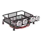 Portaequipajes Rc 1/10 Metal Roof Rack Con Luces Led