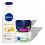 Nivea Firmador Q10 200ml + Gel Pepino Hialurônico E Noturno