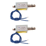 2x Mini Empuje Lineal Solenoide Electroimán