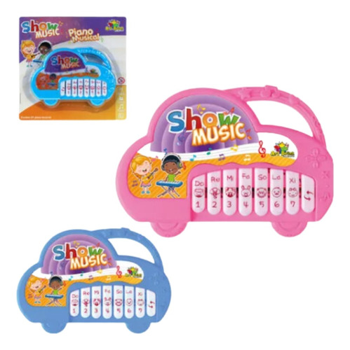 Teclado Infantil Rosa Ou Azul Musical Teclas