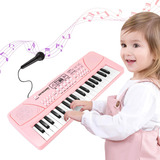 Teclado De Piano Infantil M Sanmersen Con Micrófono 37 Tecla